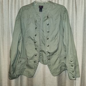 Torrid military style green jacket size 4